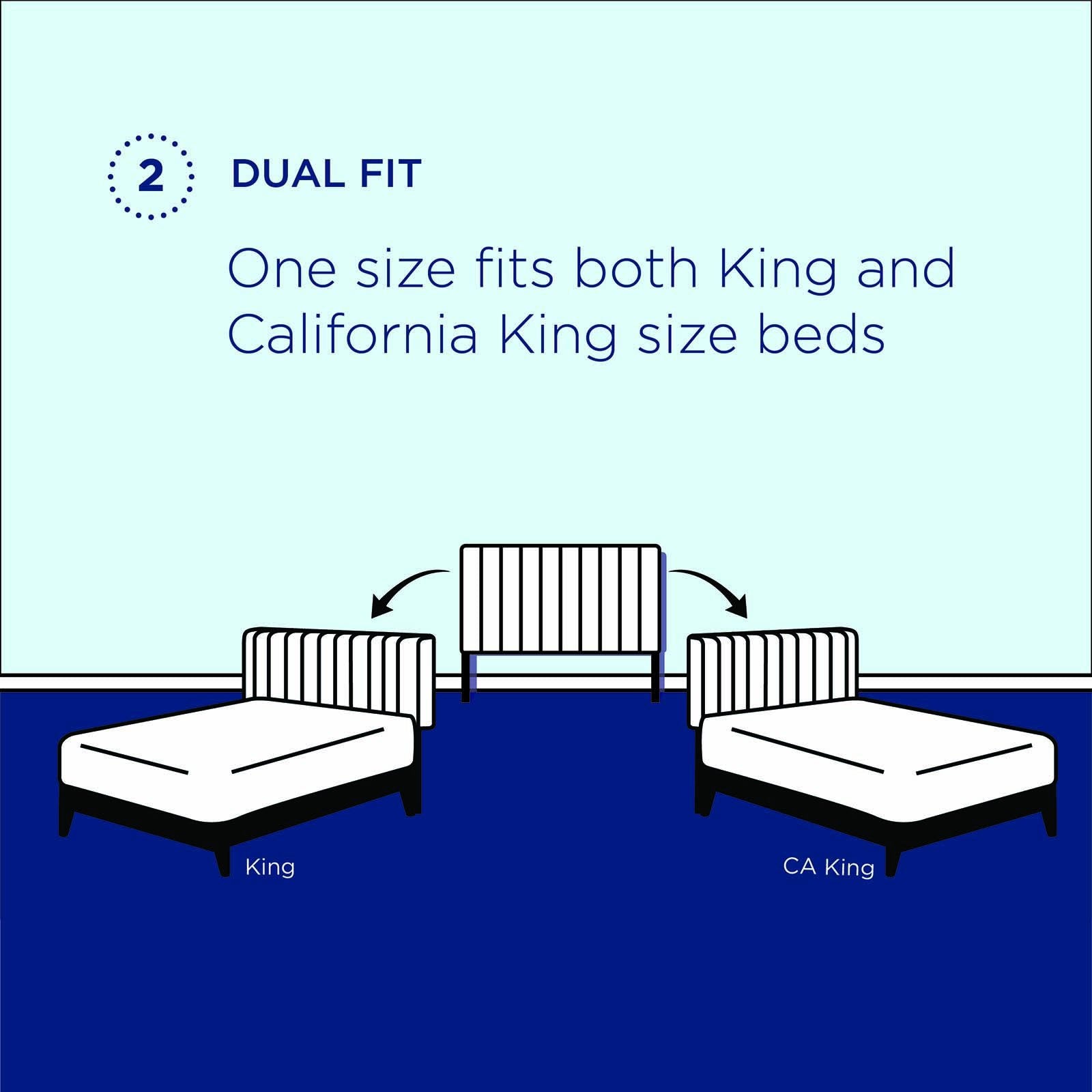White Performance Velvet King/California King Headboard A132