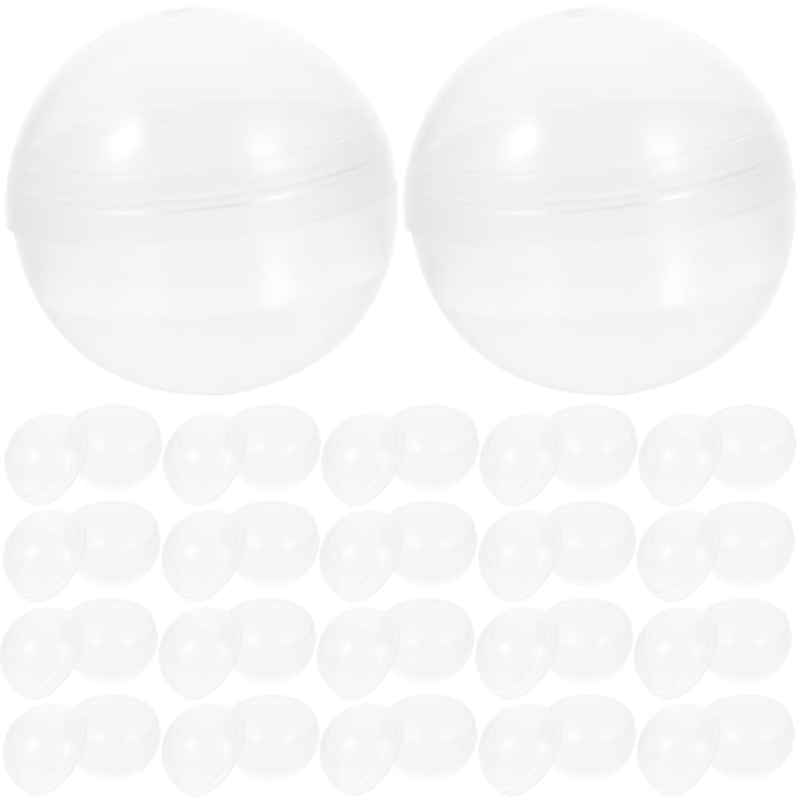 100pcs Clear Plastic Fillable Balls Z54344