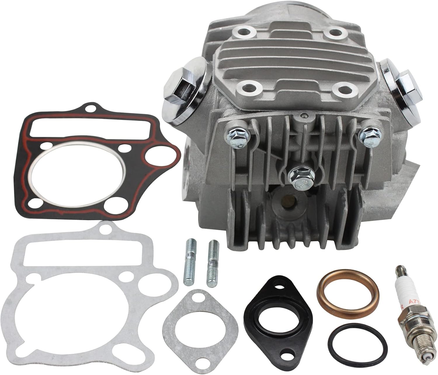52.4mm Big Bore Cylinder Head 66mm Valves for 110cc ATV Go Kart Dirt Pit Bike Pack of 2 F62118