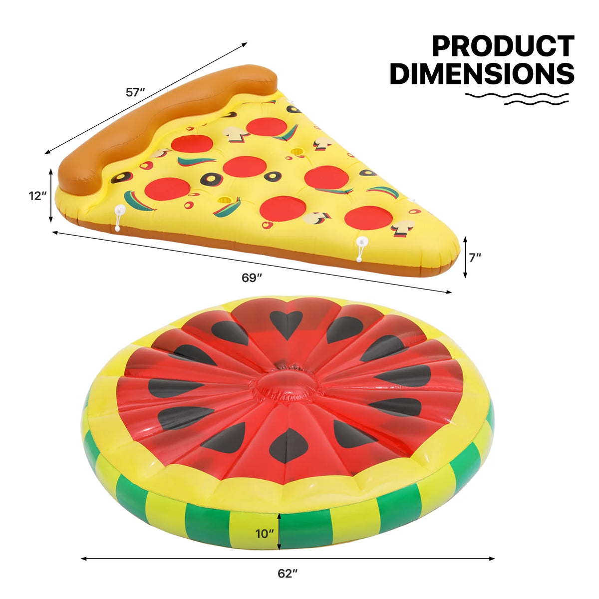 Set of 2 Inflatable Pool Floaties with Drink Holders F157