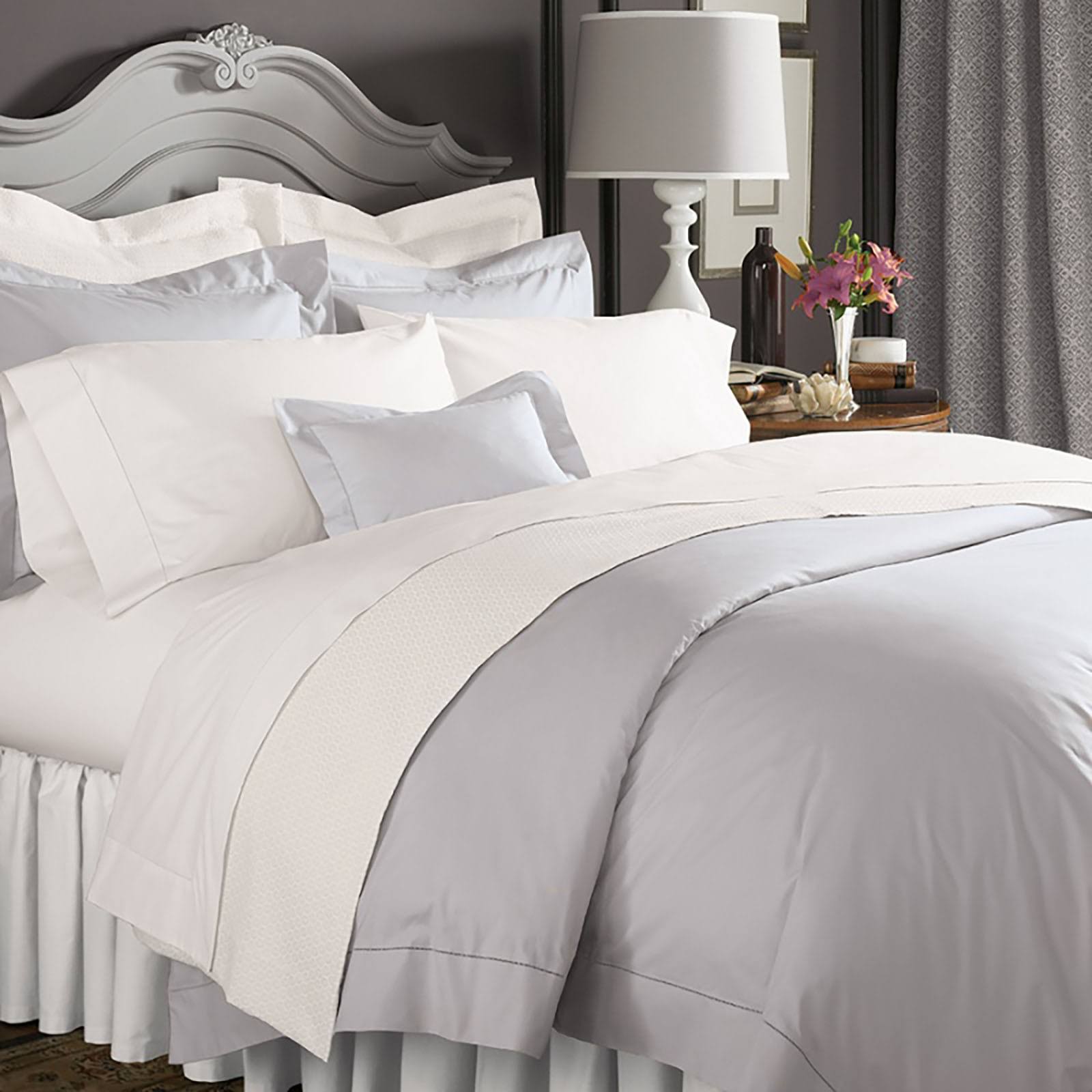 Grey Queen Cotton Fitted Sheet X437918