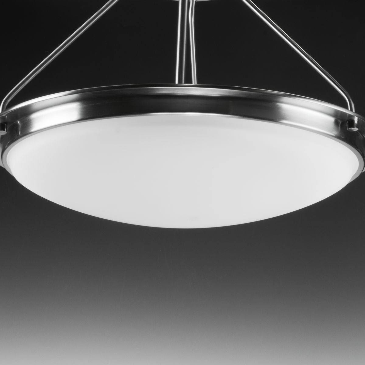 Nickel LED Semi-Flush Light O26792