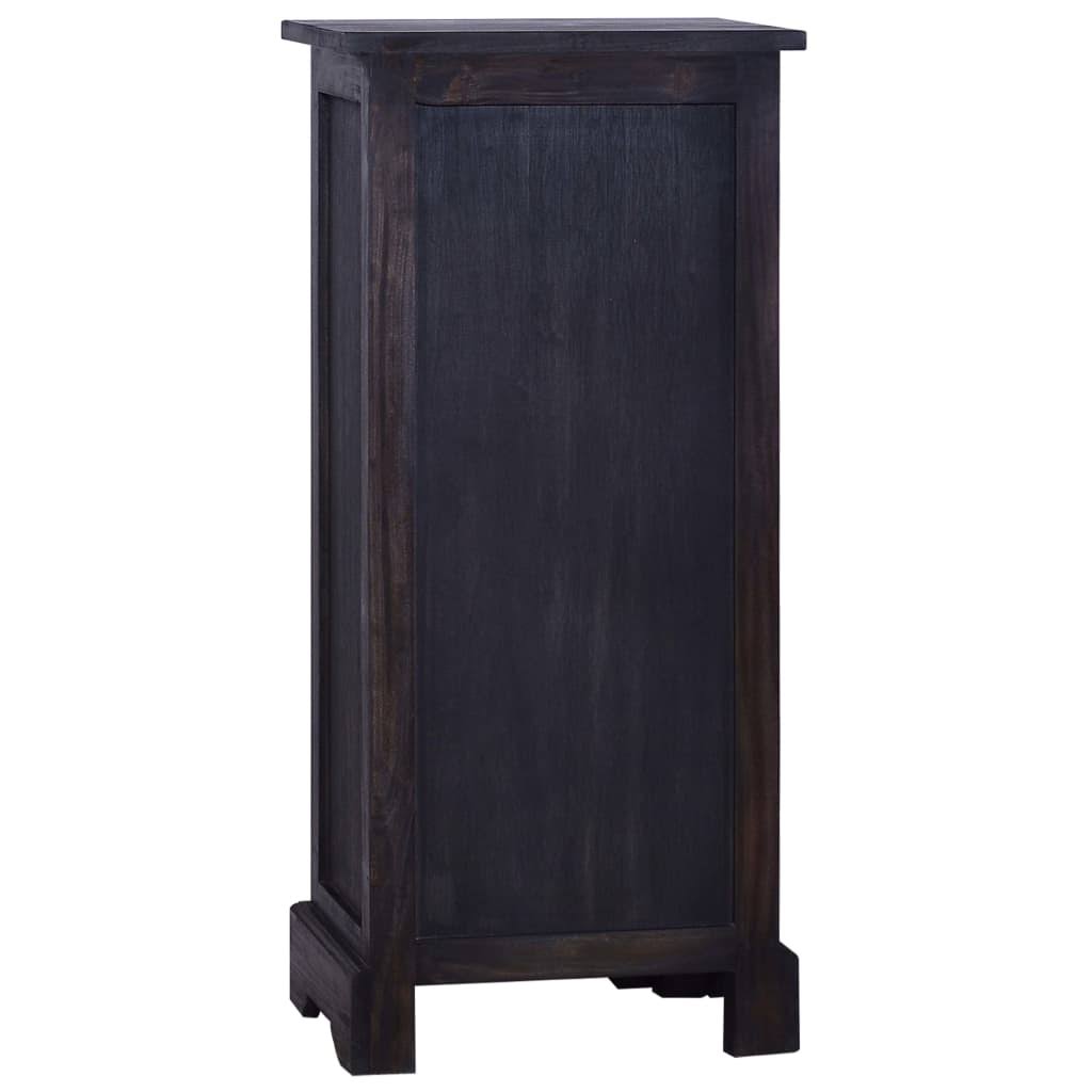 Black Solid Mahogany Wood Chest of Drawers H87335