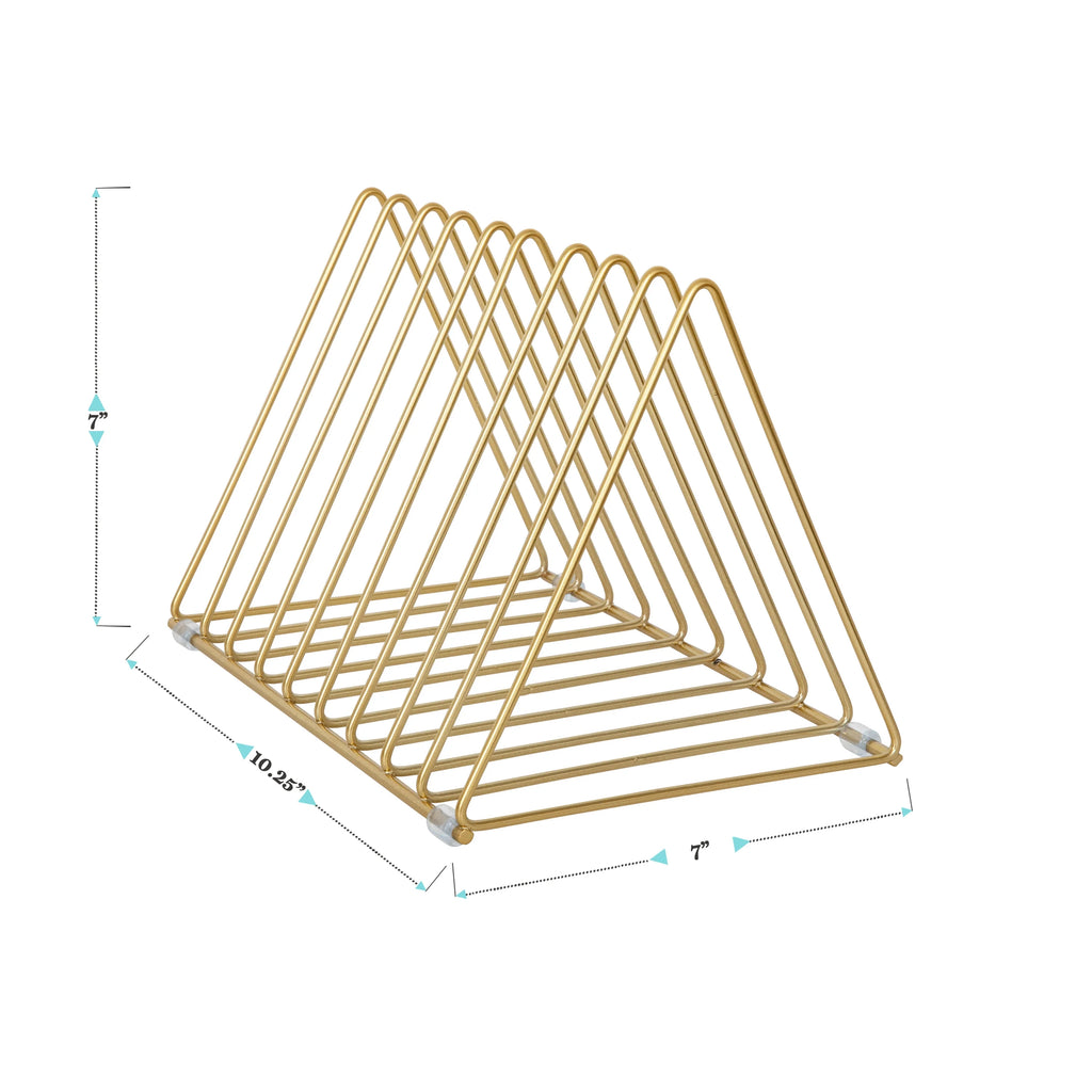 Gold Metal Magazine File Holder S9567