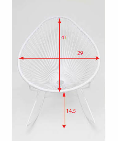 White/Red Rocker Chair I87286