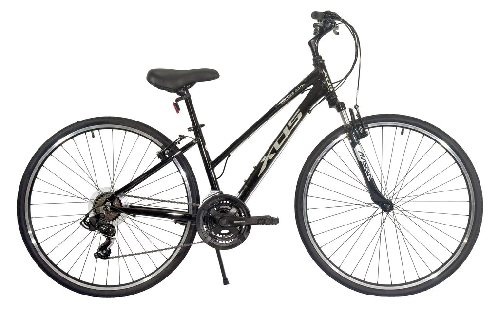 Shiny Black 700C Hybrid City Commuter Bike A426660