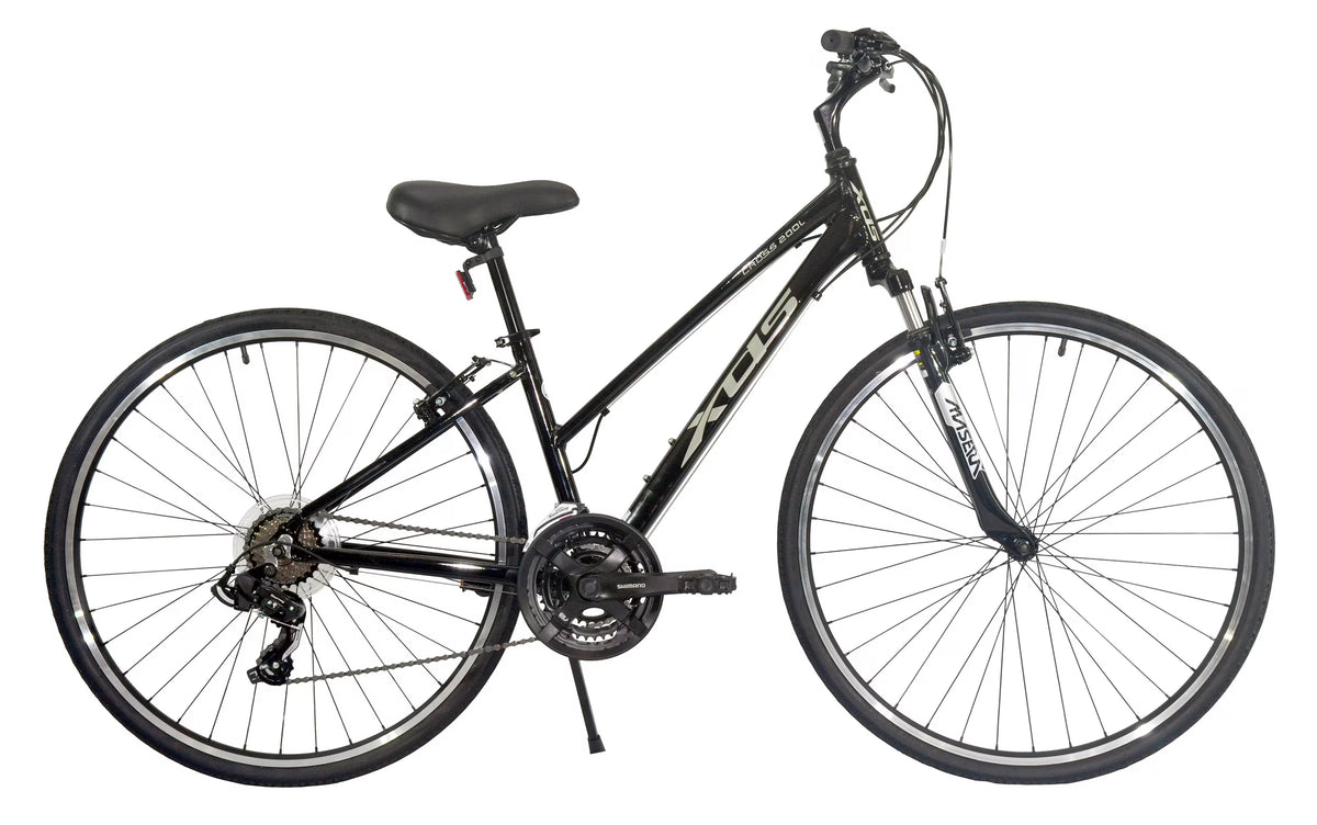 Shiny Black 700C Hybrid City Commuter Bike A426660