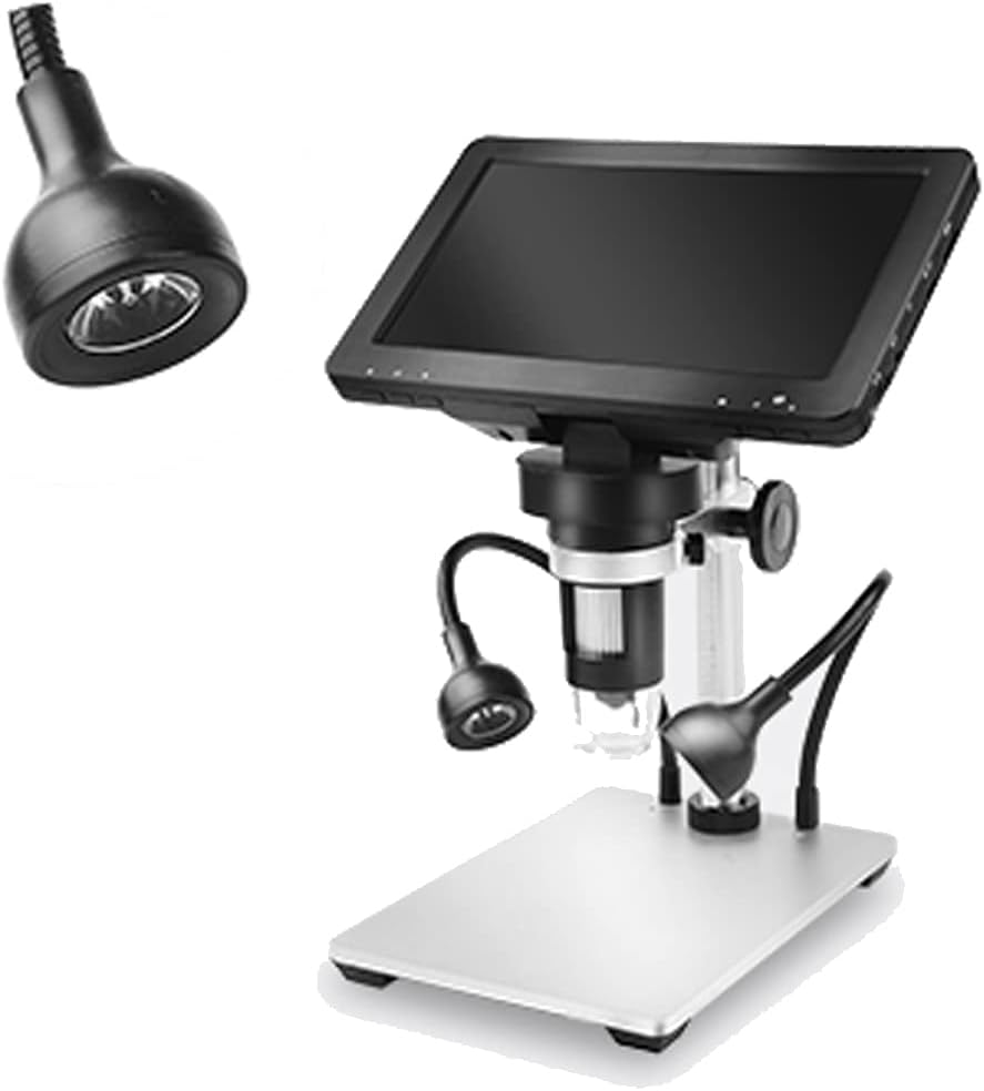7 Digital Microscope 12MP 1080P Video with Metal Stand 2 LED Fill Lights 32G SD Card O442