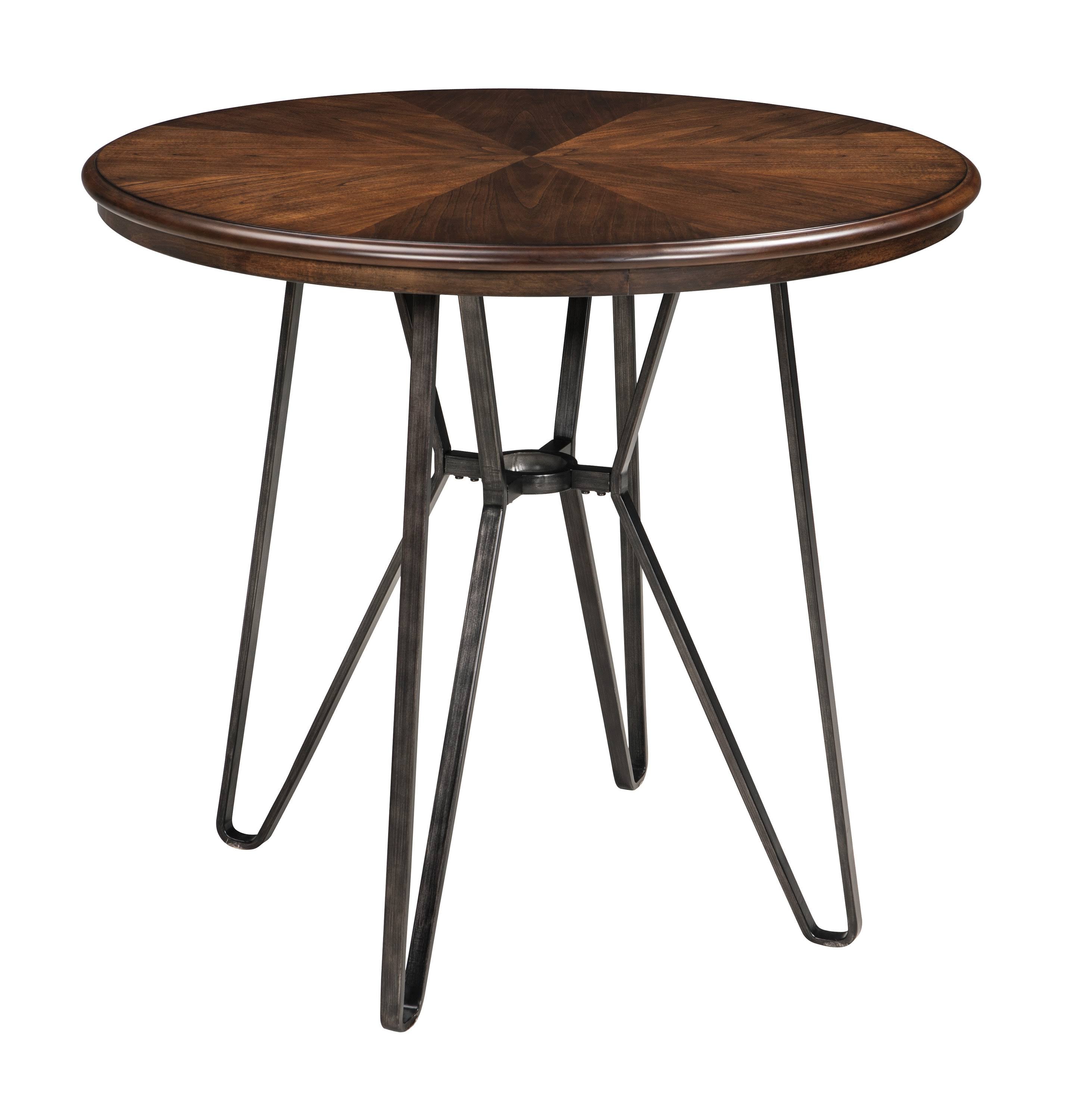 Round DRM Counter Table in Two-Tone Brown X10669