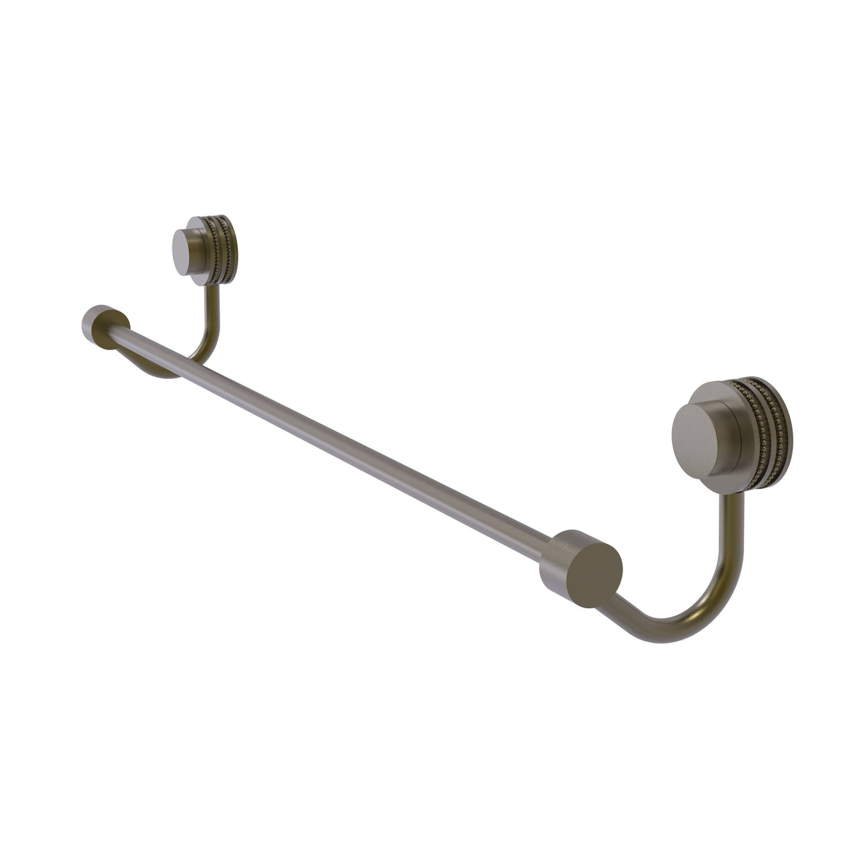 Matte White 36 inch Towel Bar with Dotted Accent F4065