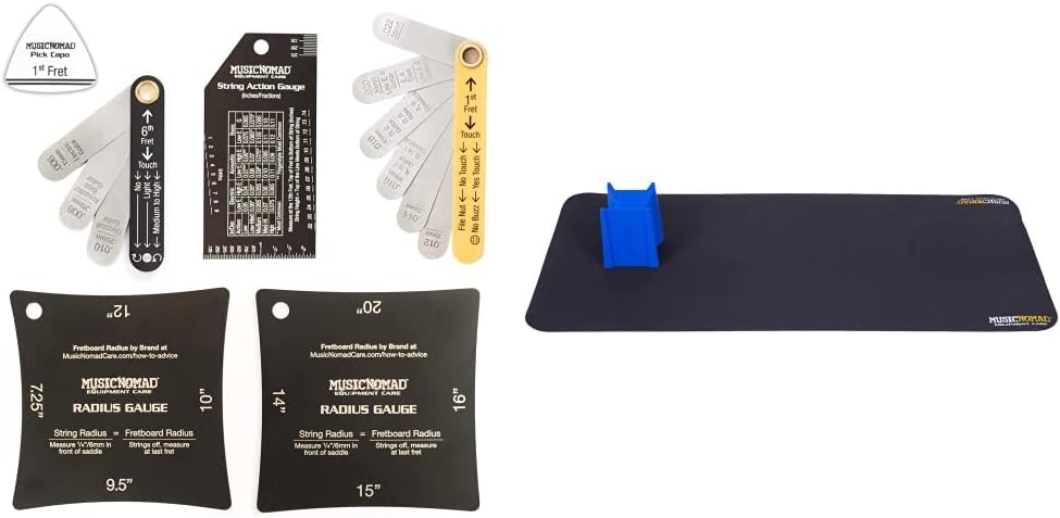 Precision 6 pc. Guitar Setup Gauge Tool Set with Instructional Booklet and Storage Case, Pack of 2 K10789
