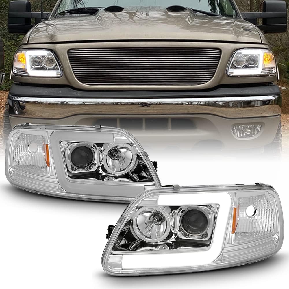Chrome LED Projector Headlights for Ford F150 D17733