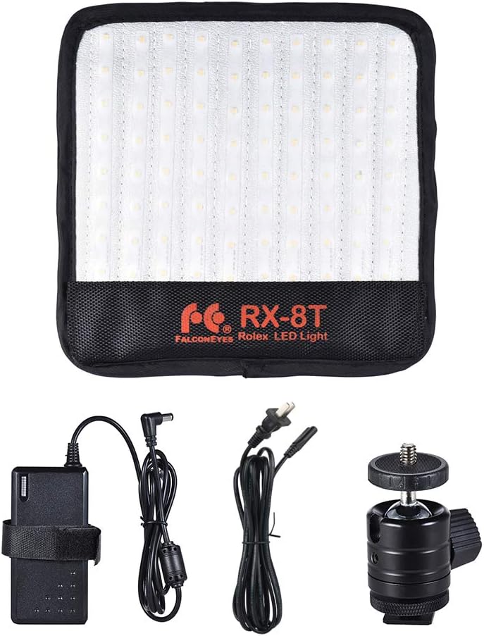 Foldable Flexible LED Light Panel Kit 5600K CRI95 On-Camera Lamp Daylight Splash-Proof R27113