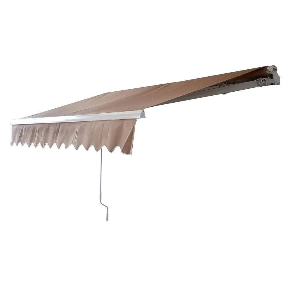 Brown Retractable Patio Awning Canopy A4654