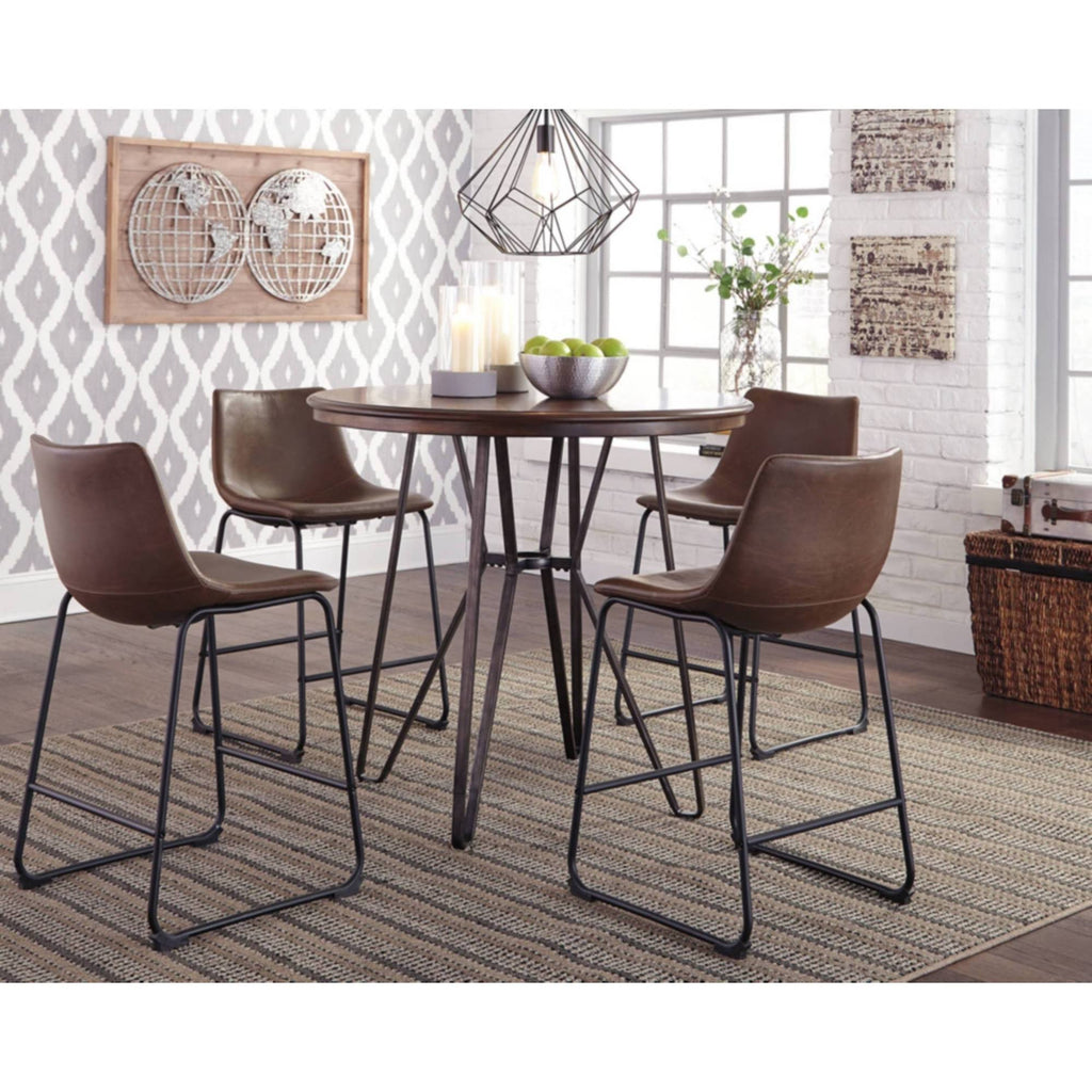 Round DRM Counter Table in Two-Tone Brown X10669