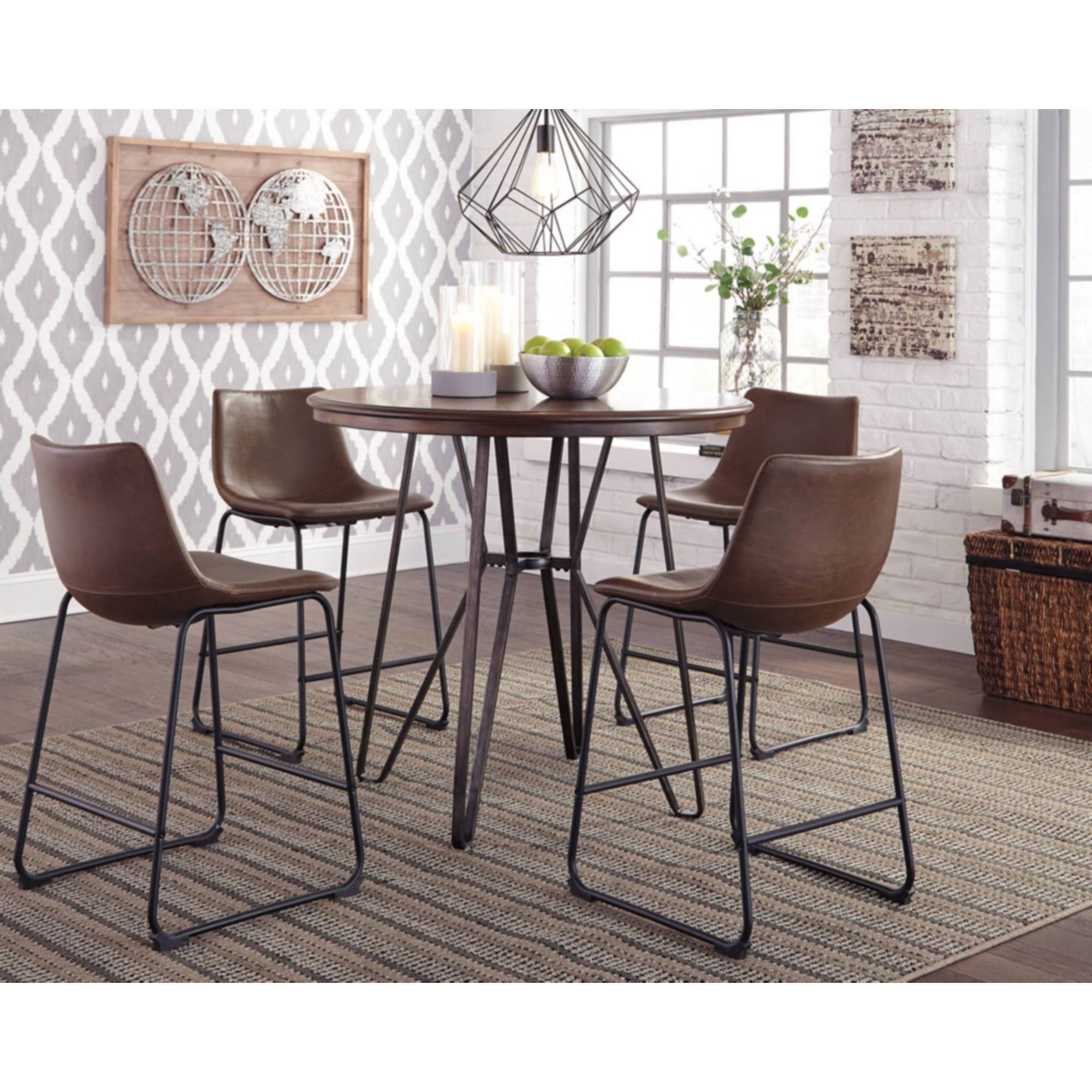 Round DRM Counter Table in Two-Tone Brown X10669