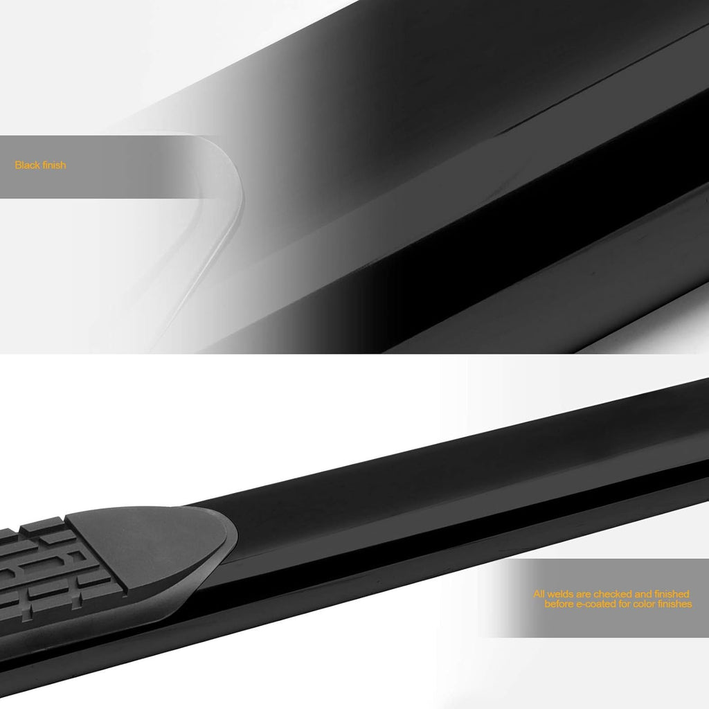 4 Oval Side Step Nerf Bars Black F336868