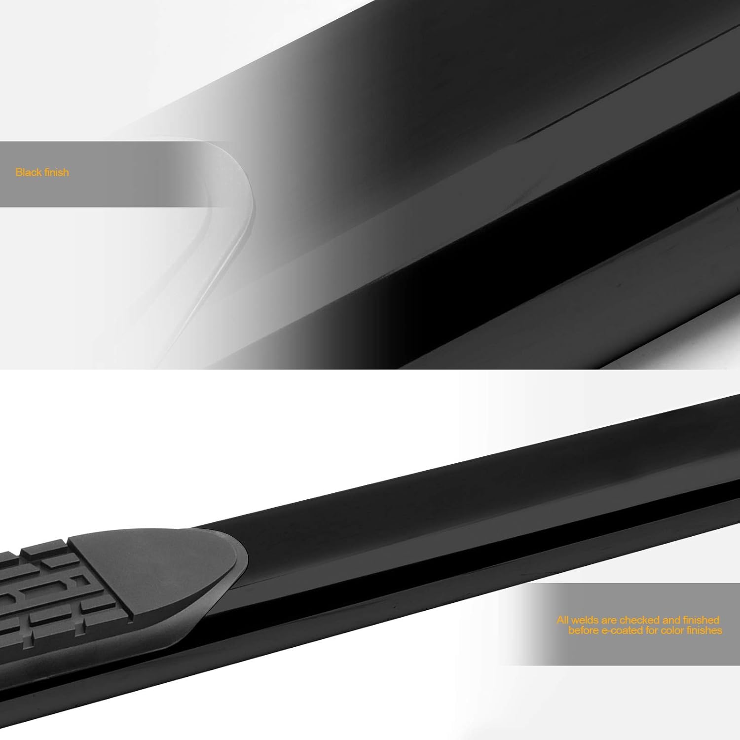 4 Oval Side Step Nerf Bars Black F336868