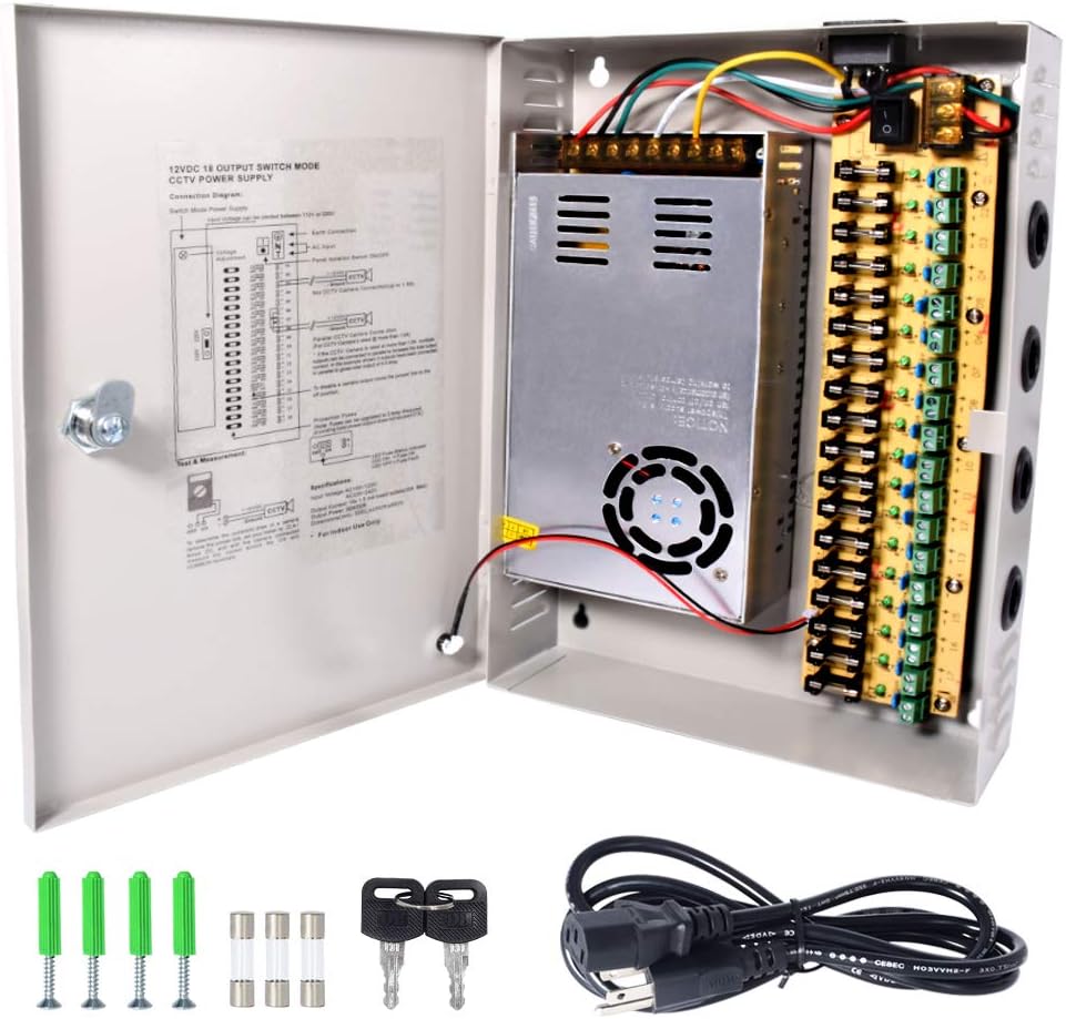 9 Channel 12V 150W DC Power Supply Box J38281