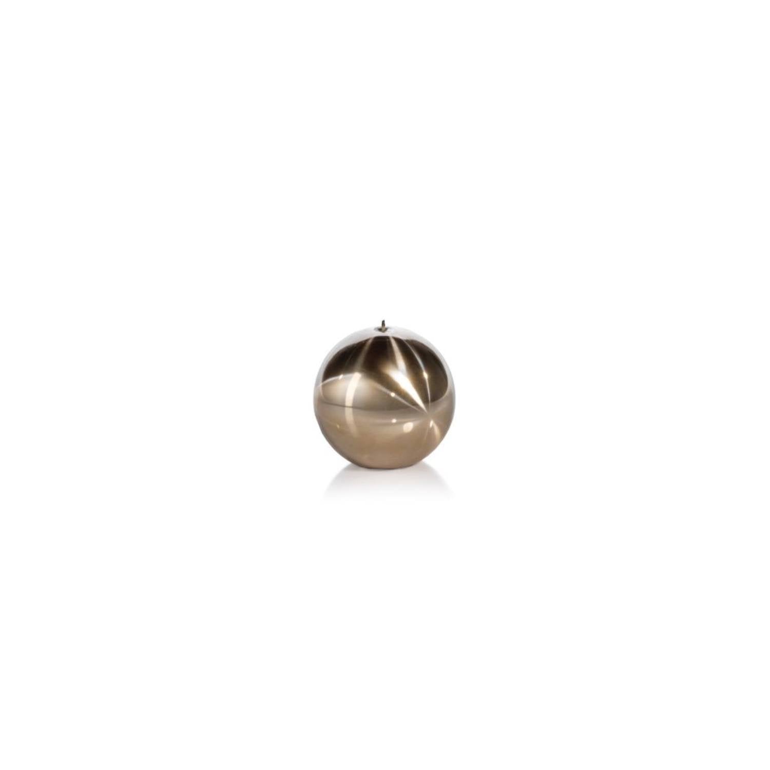 3.5 inch Tall Ball Shaped Titanium Gold Candle (Set of 6) A2564