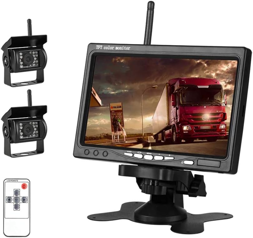 Waterproof Wireless Backup Camera and 7" HD LCD Monitor Kit, Pack of 2 B841