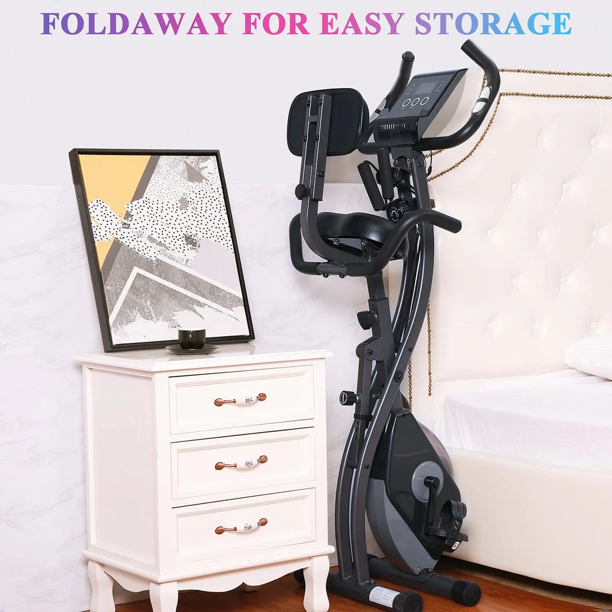 Magnetic Upright Exercise Bike with Pulse Sensor LCD Monitor Z8614