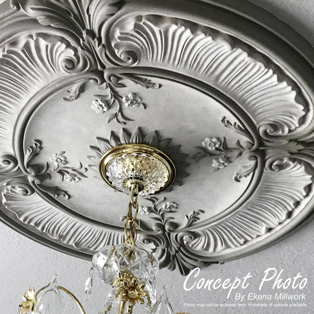 26 1/2x22OD x 3 5/8x22ID x 1 1/2x22P Ceiling Medallion Hand-Painted Smokey Topaz J854