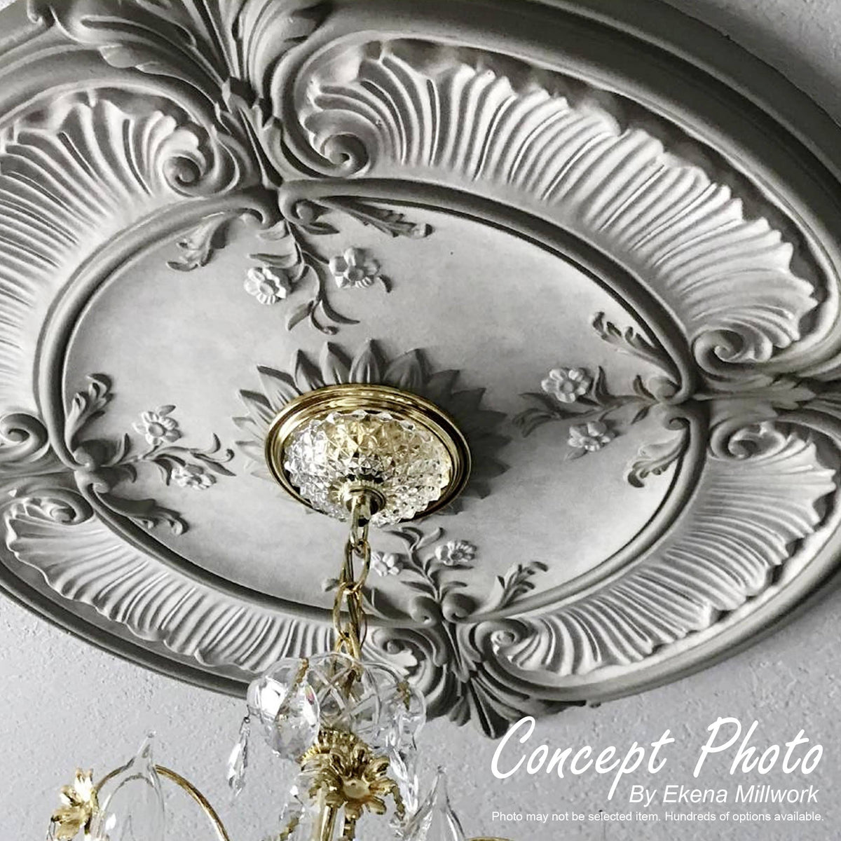 26 1/2x22OD x 3 5/8x22ID x 1 1/2x22P Ceiling Medallion Hand-Painted Smokey Topaz J854