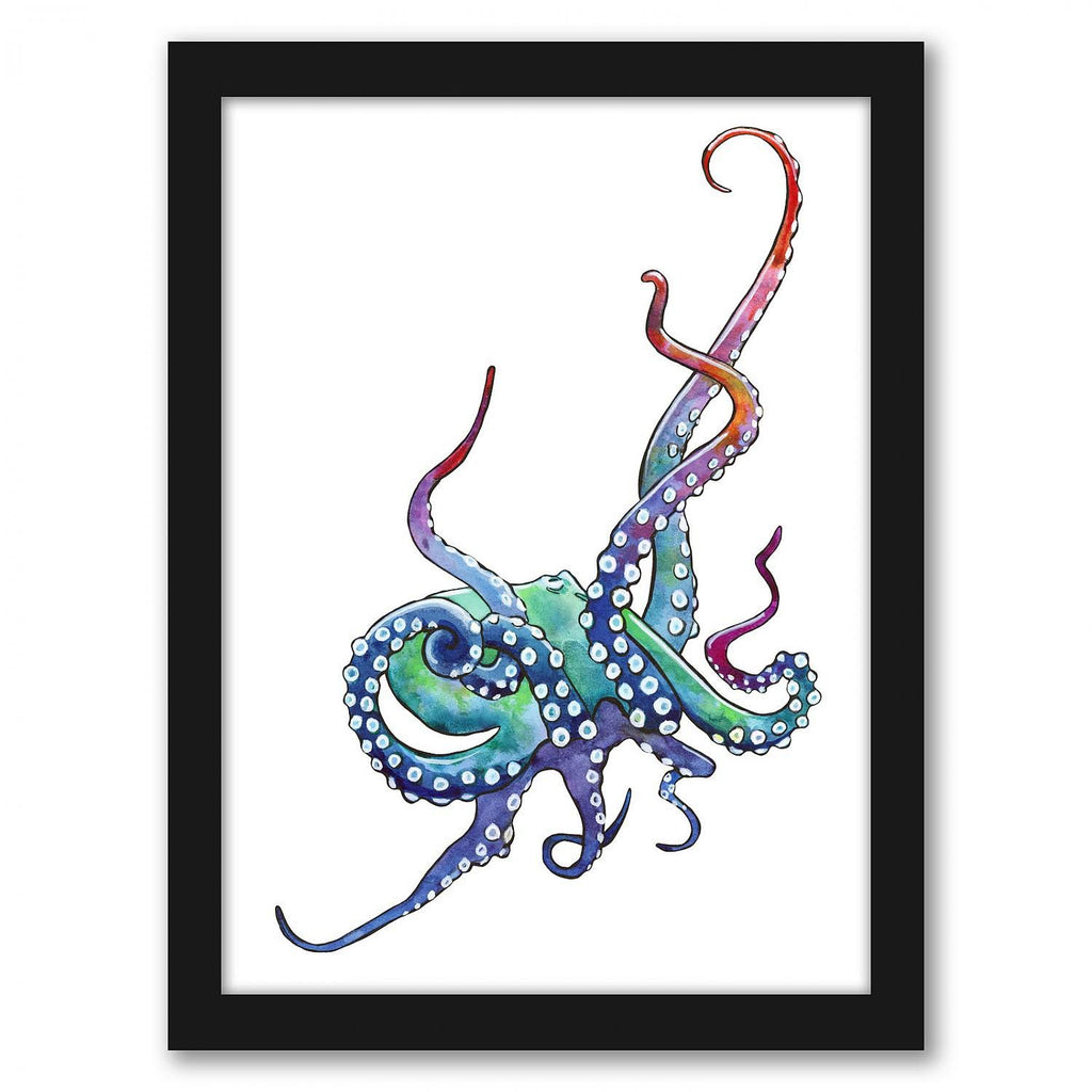 Rainbow Octopus Black Frame 24x22x36x22 L43638