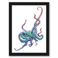 Rainbow Octopus Black Frame 24x22x36x22 L43638