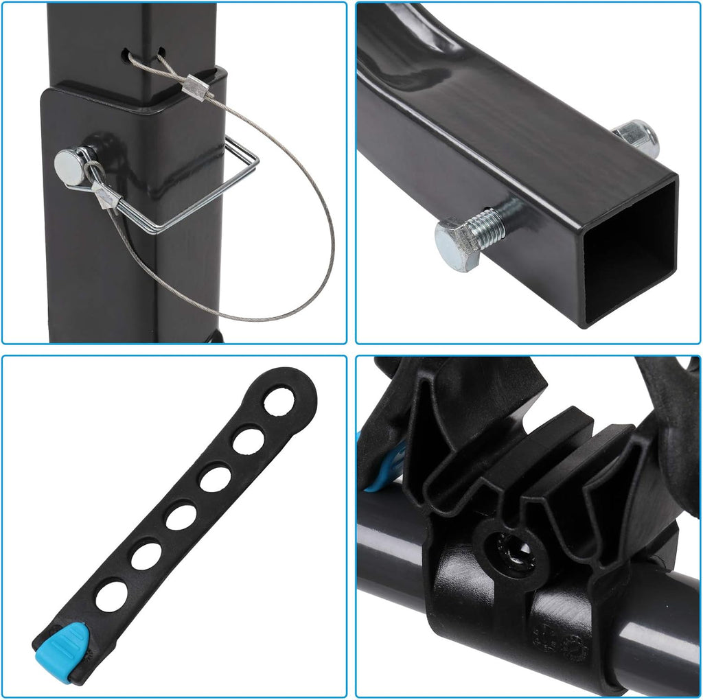 3-Bike Hitch Mount Rack with 2Inch Hitch Receiver, Black C926