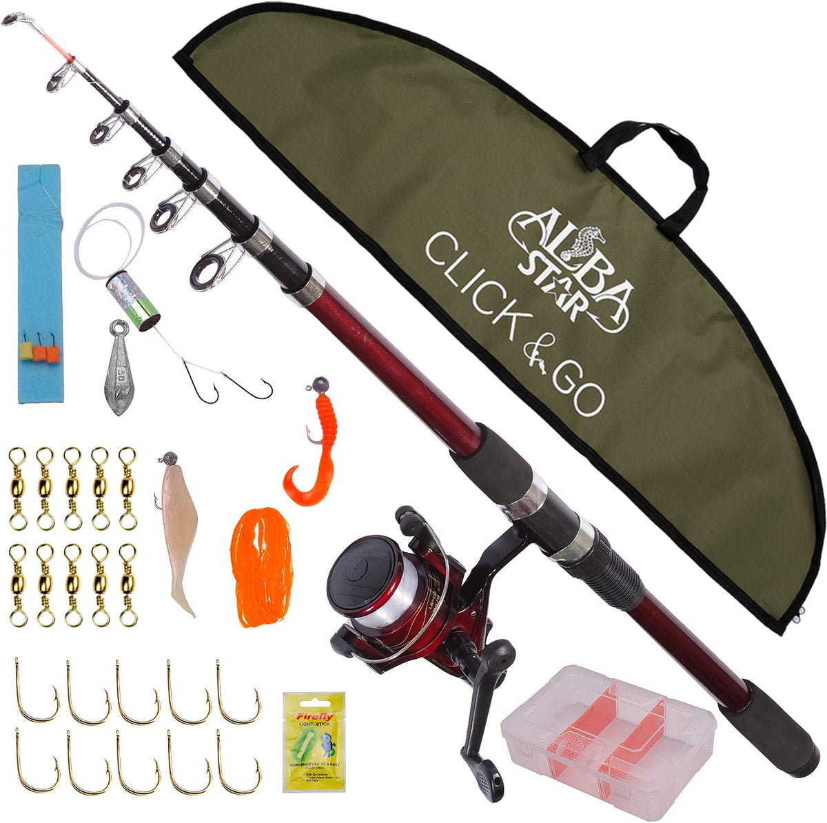 Fishing Rod and Reel Combo with Carrier Bag M165