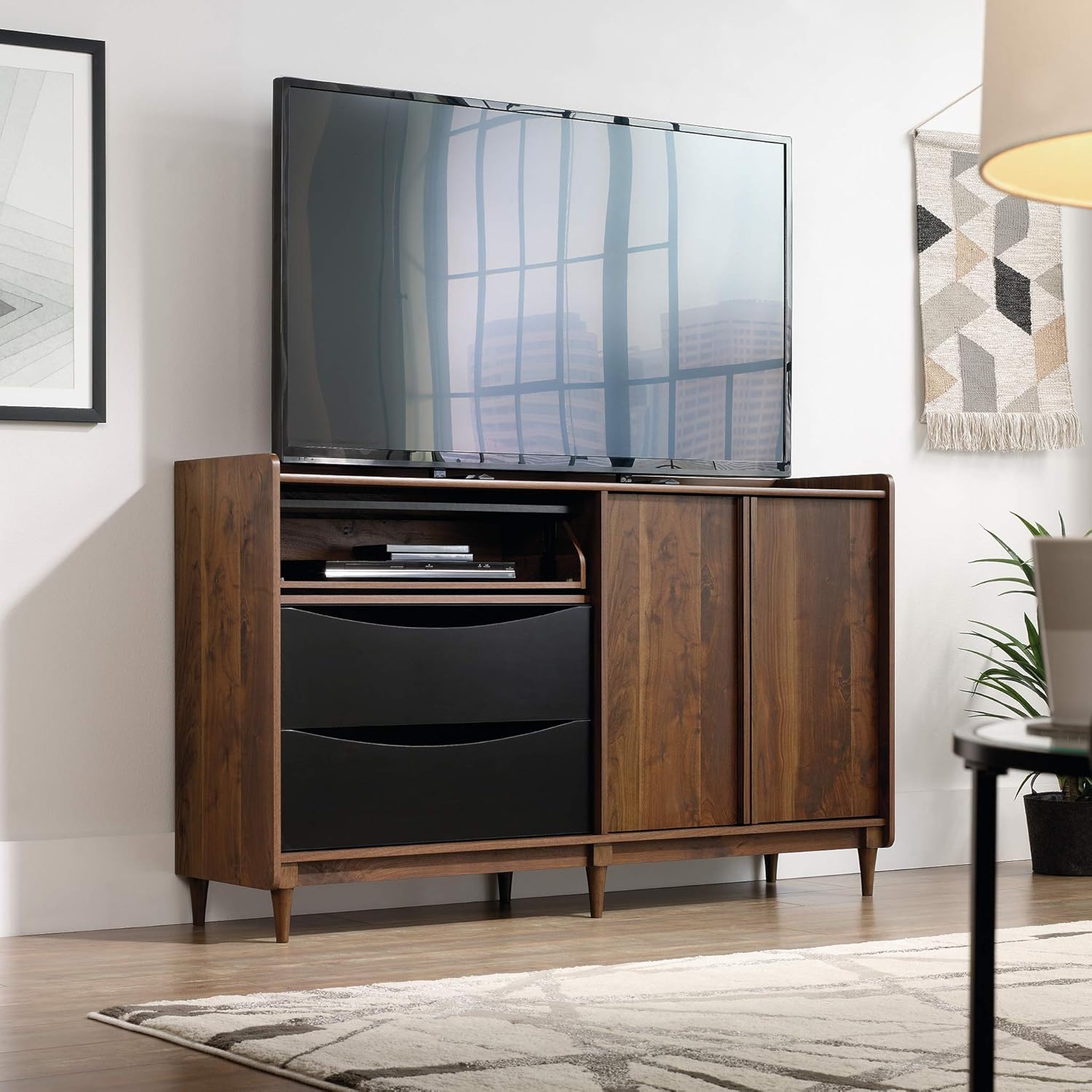 Entertainment Credenza, Grand Walnut finish T9267
