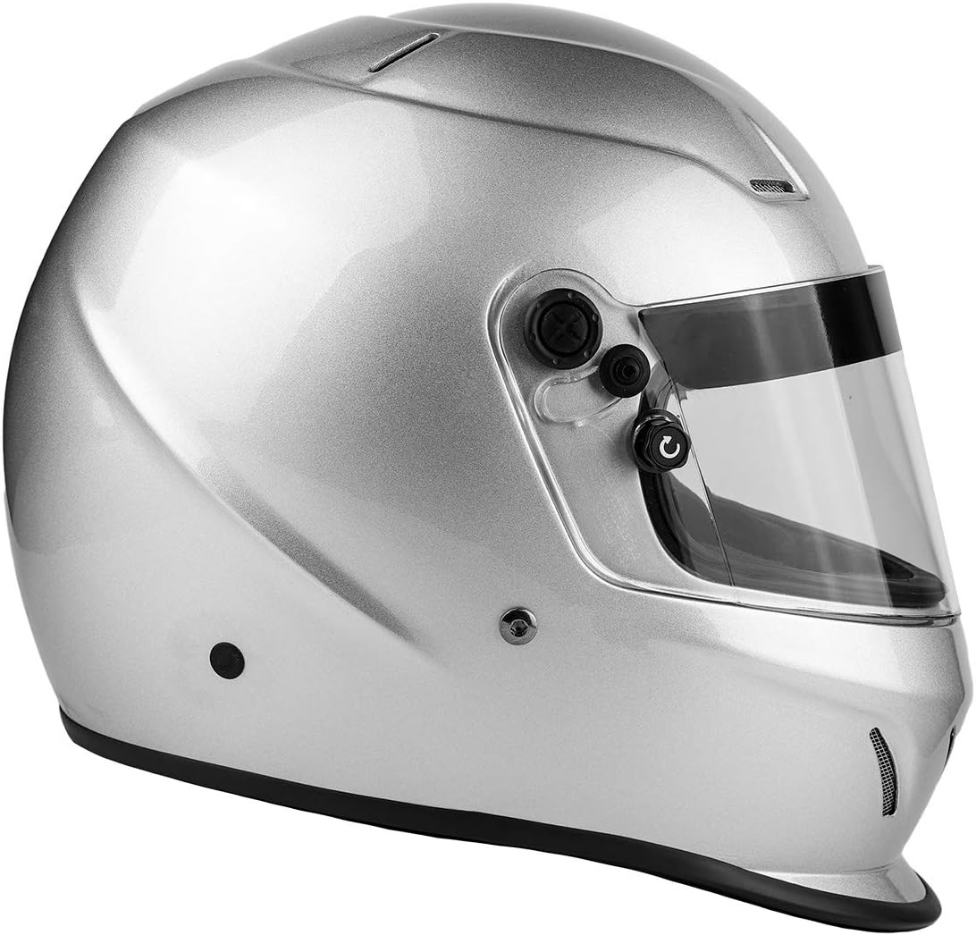 Snell SA2020 Full Face Racing Helmet (Silver, 2XL) M391768