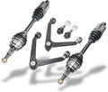 Front CV Axle Shafts + Upper Control Arm + Lower Ball Joints 6pc Set D6042