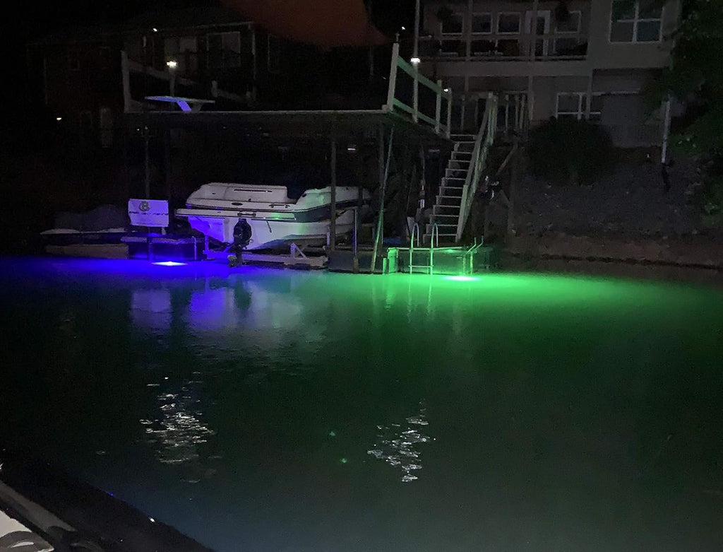 Blue 15,000 Lumen 300 LED 30ft Cord Waterproof AC Underwater Fishing Light R830