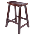 Antique Walnut Saddle Seat Bar Stool Z737