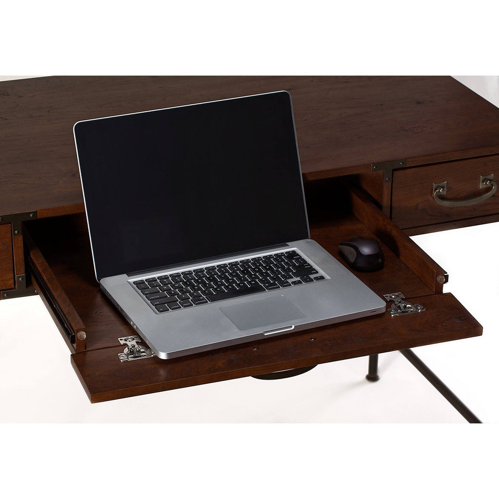 48W Writing Desk and 2 Drawer Mobile File Cabinet, Coastal Cherry V234