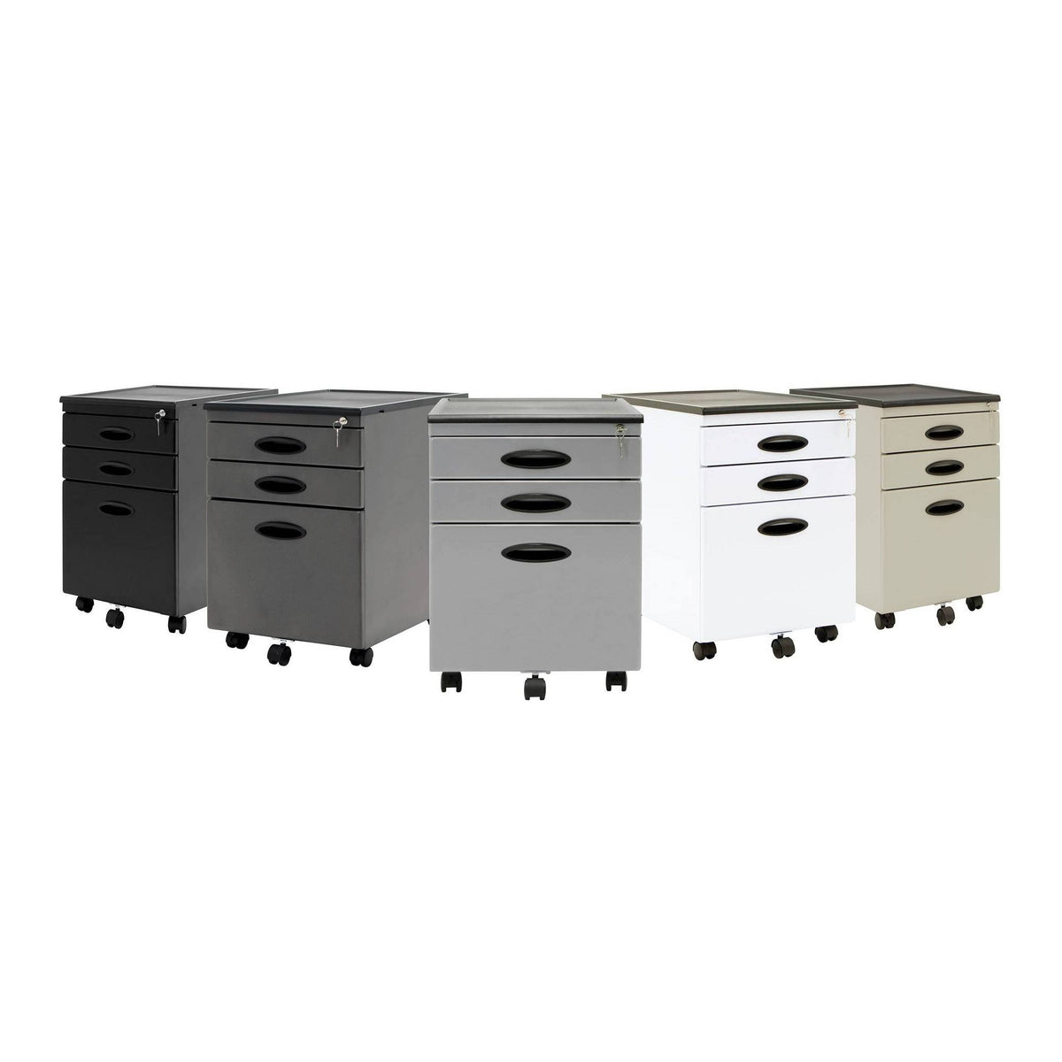Pewter Mobile File Cabinet V9326