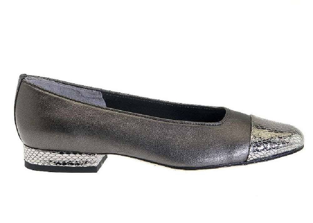 Pewter Squama Slingback Heels V538655