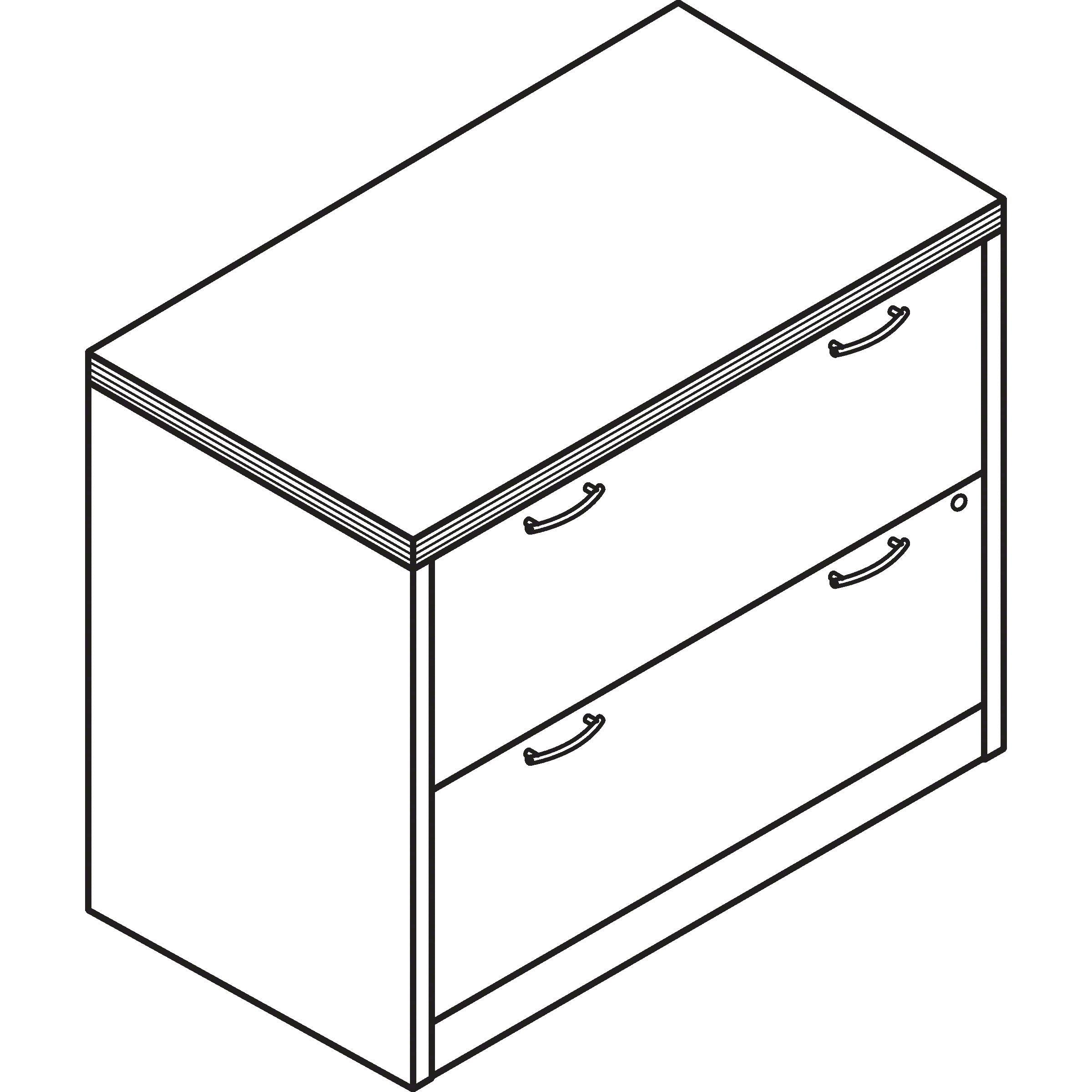 2 Drawer Lateral File Cabinet Bourbon Cherry K7106