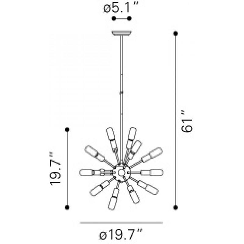 Rust Ceiling Lamp K42635