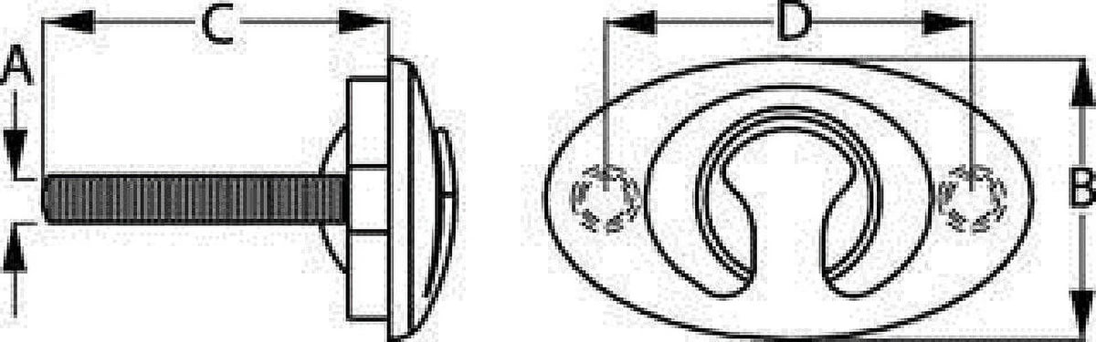 Stainless Steel Flush Mount Ski Tow K22519