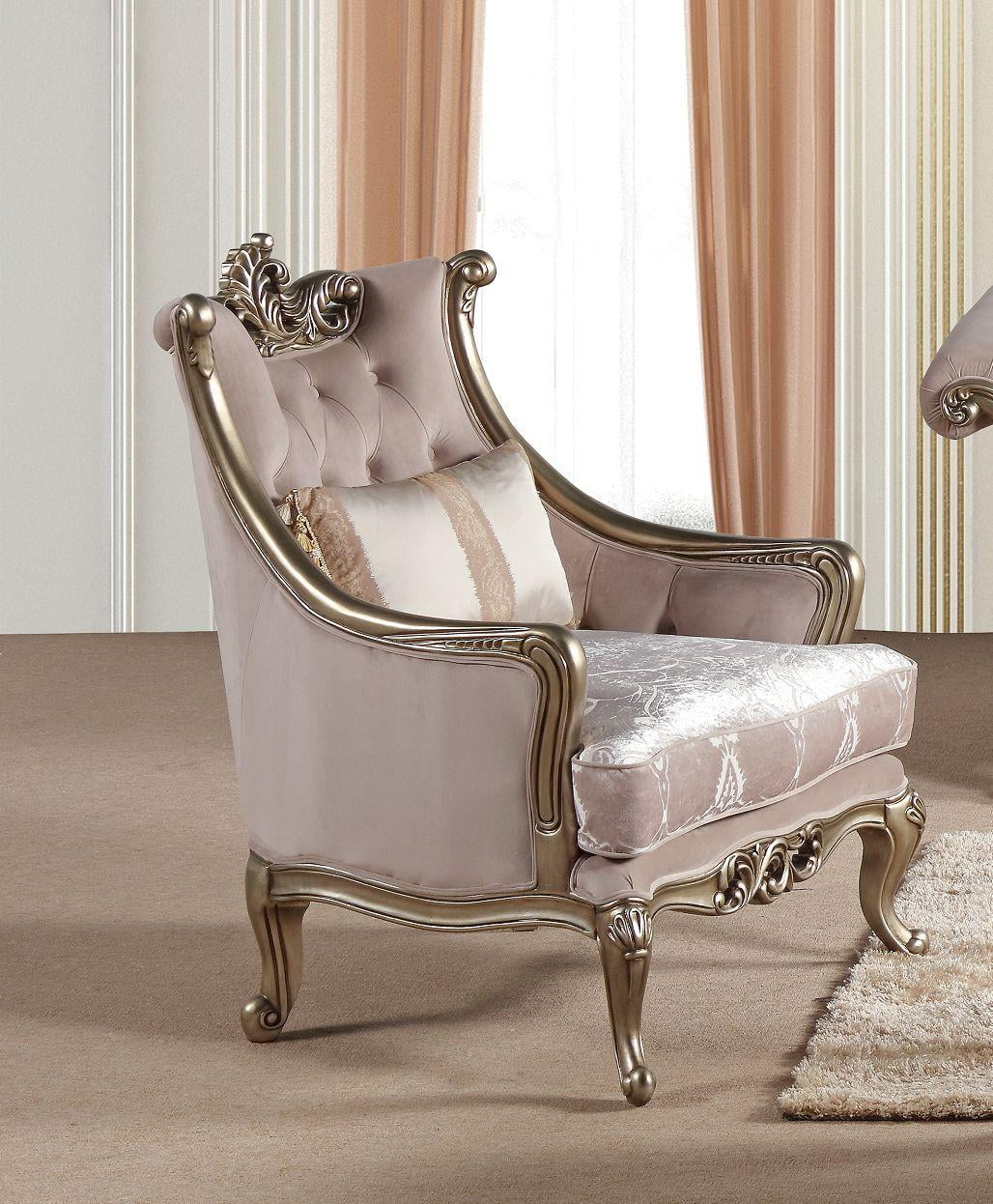 Champagne Wood Sofa Set 3Pcs K261497