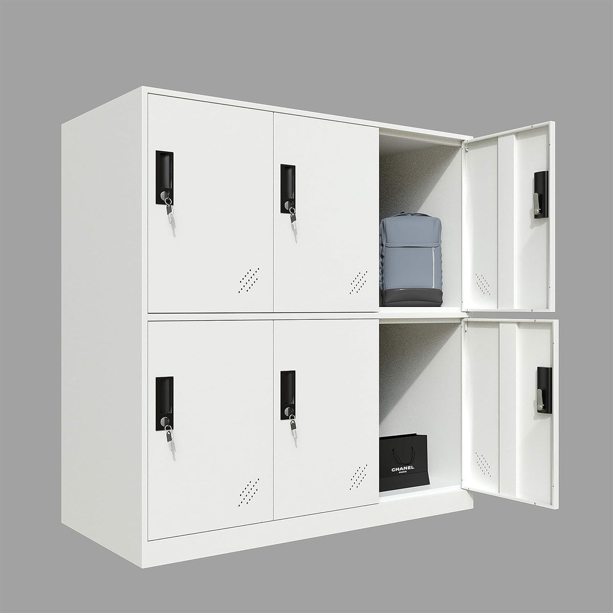 Blue Metal Storage Locker Cabinet with Keys H630