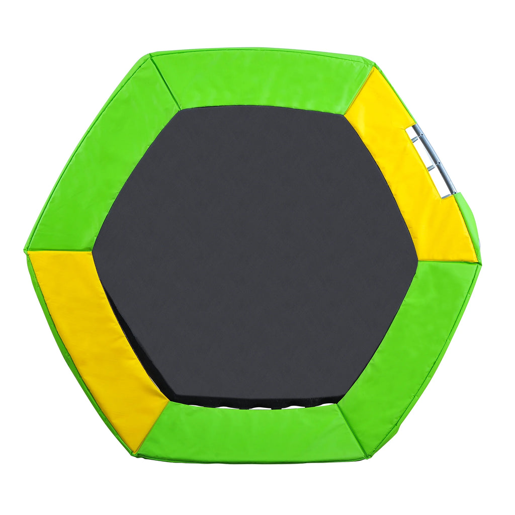 7Ft Round Trampoline with Safety Enclosure Net, Slide and Ladder Z29098