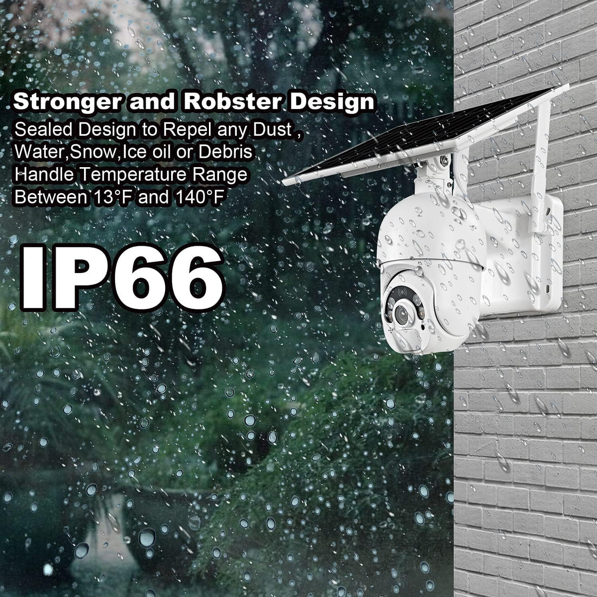 Solar Security Camera Outdoor with PIR Motion Detection and Colorful Night Vision A252665