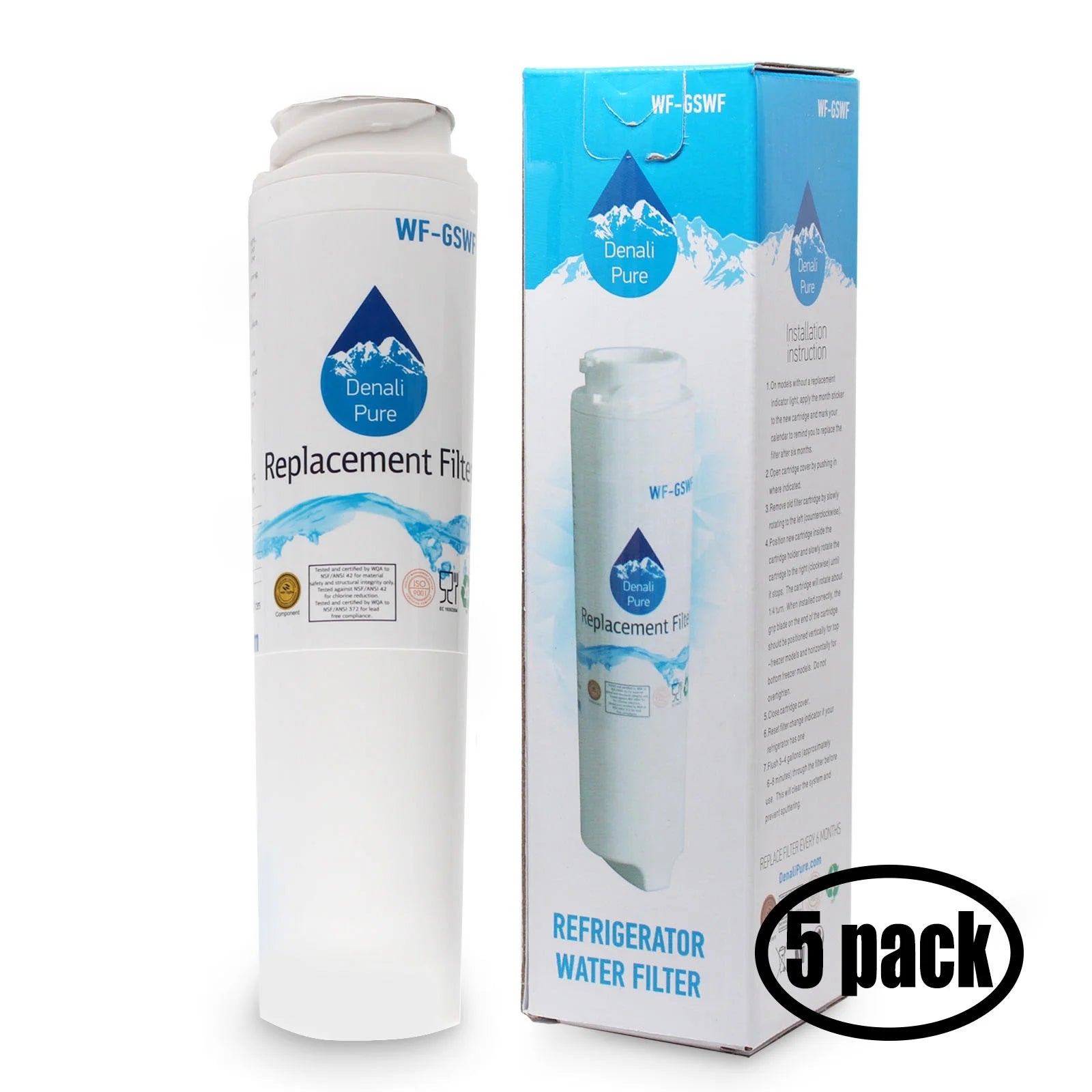 5-Pack Refrigerator Water Filter C1851
