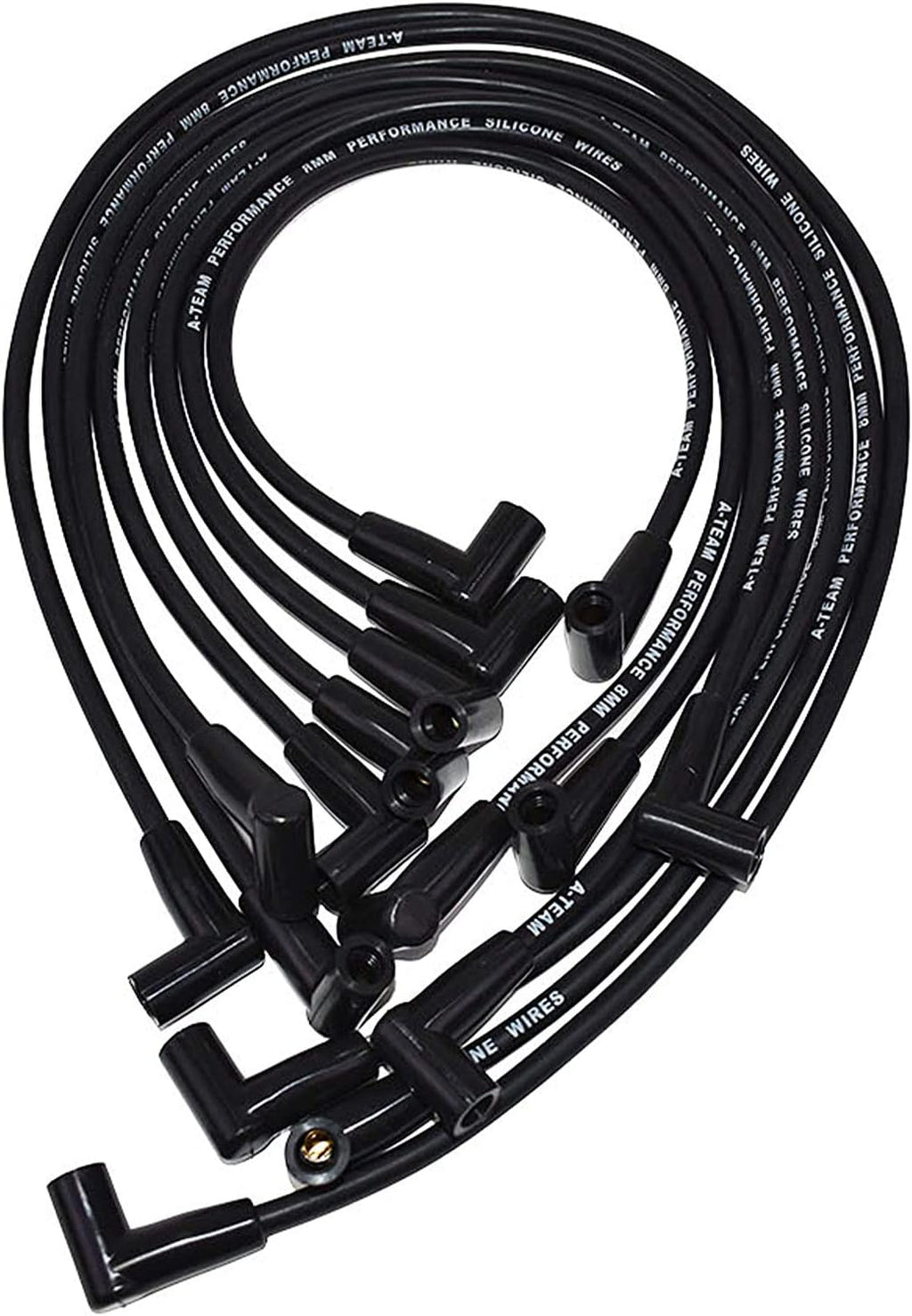 Black 8.0mm Spark Plug Wires Distributor Coil for Chevy Corvette SBC J7793