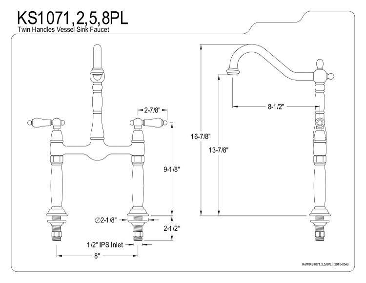 Polished Chrome Vessel Sink Faucet L937
